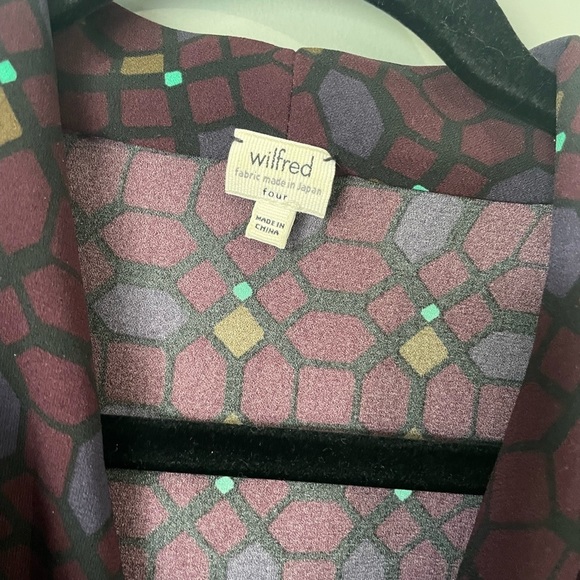 Wilfred franca wrap dress geometric shape pattern size 4 - Picture 9 of 15